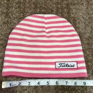 Cute Titleist pink & white beanie